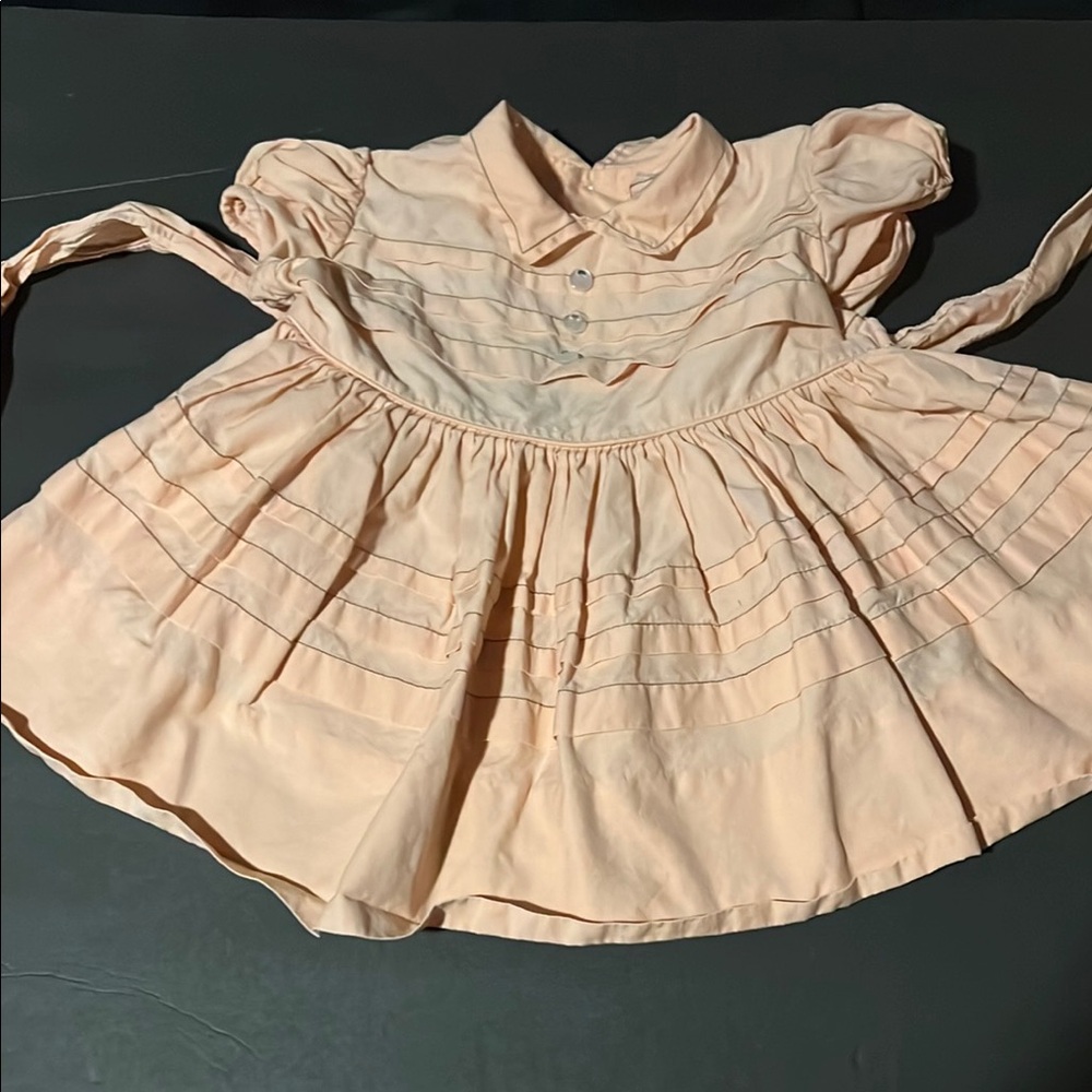 Peach Puff Sleeve Dress 1950’s -1960’s
